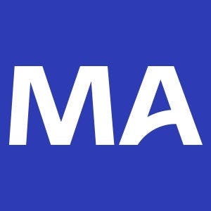 MA Financial Group white logo with blue background